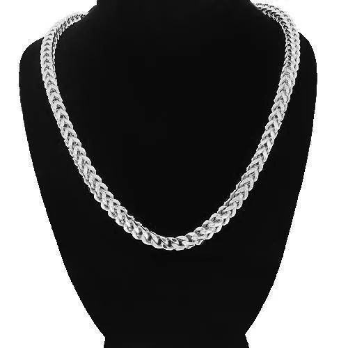 10k White Gold Mens Franco Chain 5 mm