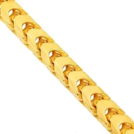 10k Yellow Gold Mens Solid Franco Chain 4 mm