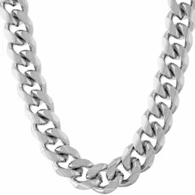 11mm Cuban Link Chain (Rhodium)