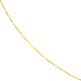 14K Yellow Gold and White Gold 0.42mm Box Chain Necklace with Spring Ring