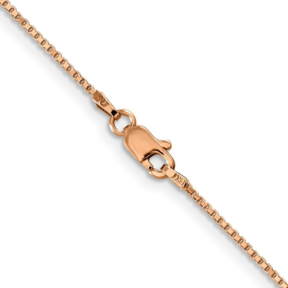 14KT Rose Gold 30-inch 1MM Box Chain