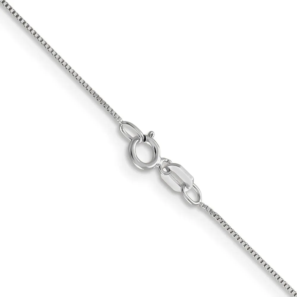 14KT White Gold 16-inch 0.5MM Box Pendant Chain