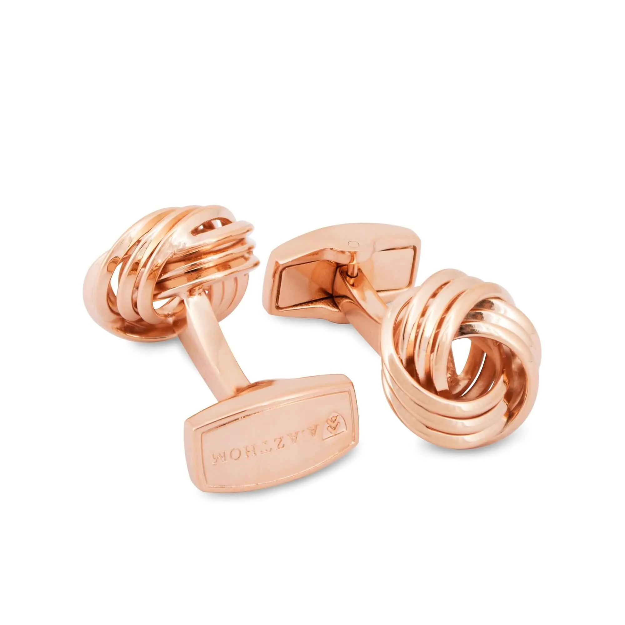 A.Azthom Wire Knot Rose Gold-tone Cufflinks