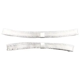 Add-A-Bow White Ruffle Edge Elastic Headband