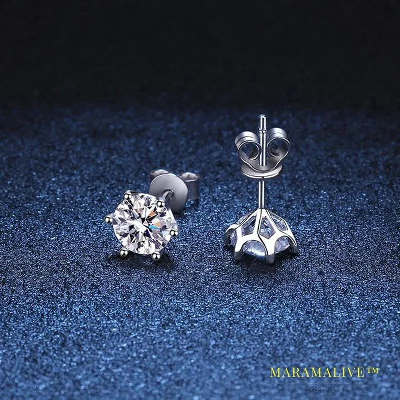 Affordable Silver Moissanite Studs - Elegant Jewelry