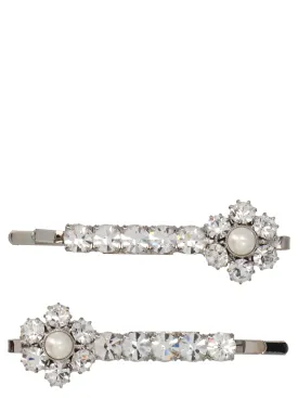 Alessandra Rich Crystal-Embellished Hairpin