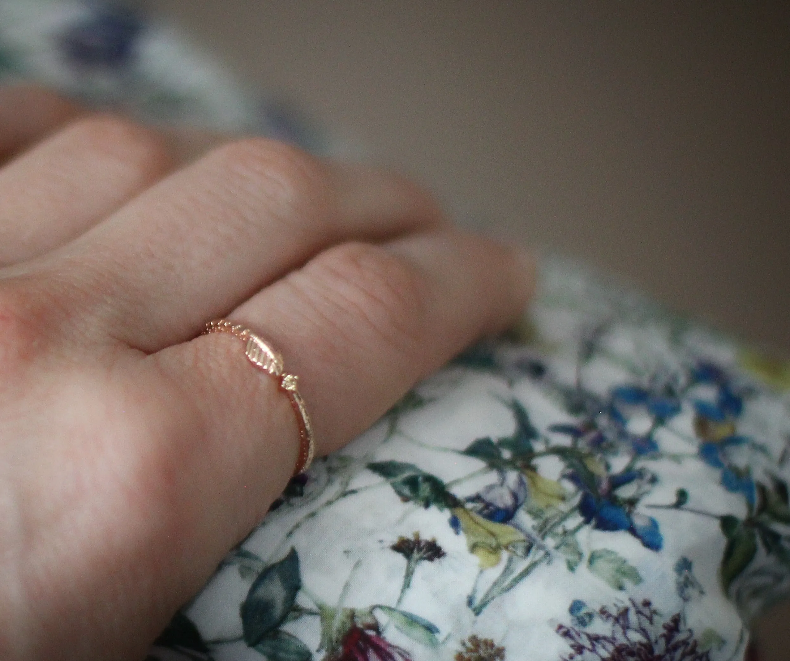 Asteria Citrine Crystal Leaf Ring