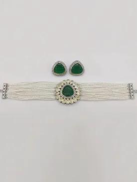 Beaded Jewellery Set With Ad Stones