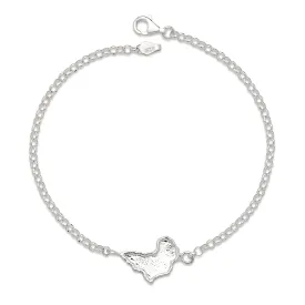 Better Jewelry Map of Africa .925 Sterling Silver Anklet