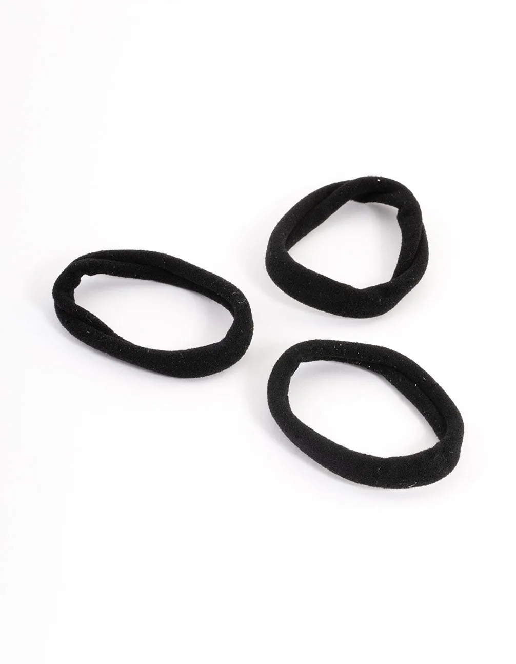 Black Fabric Hair Tie Pack