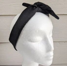 Black Handwoven Hair Scarf