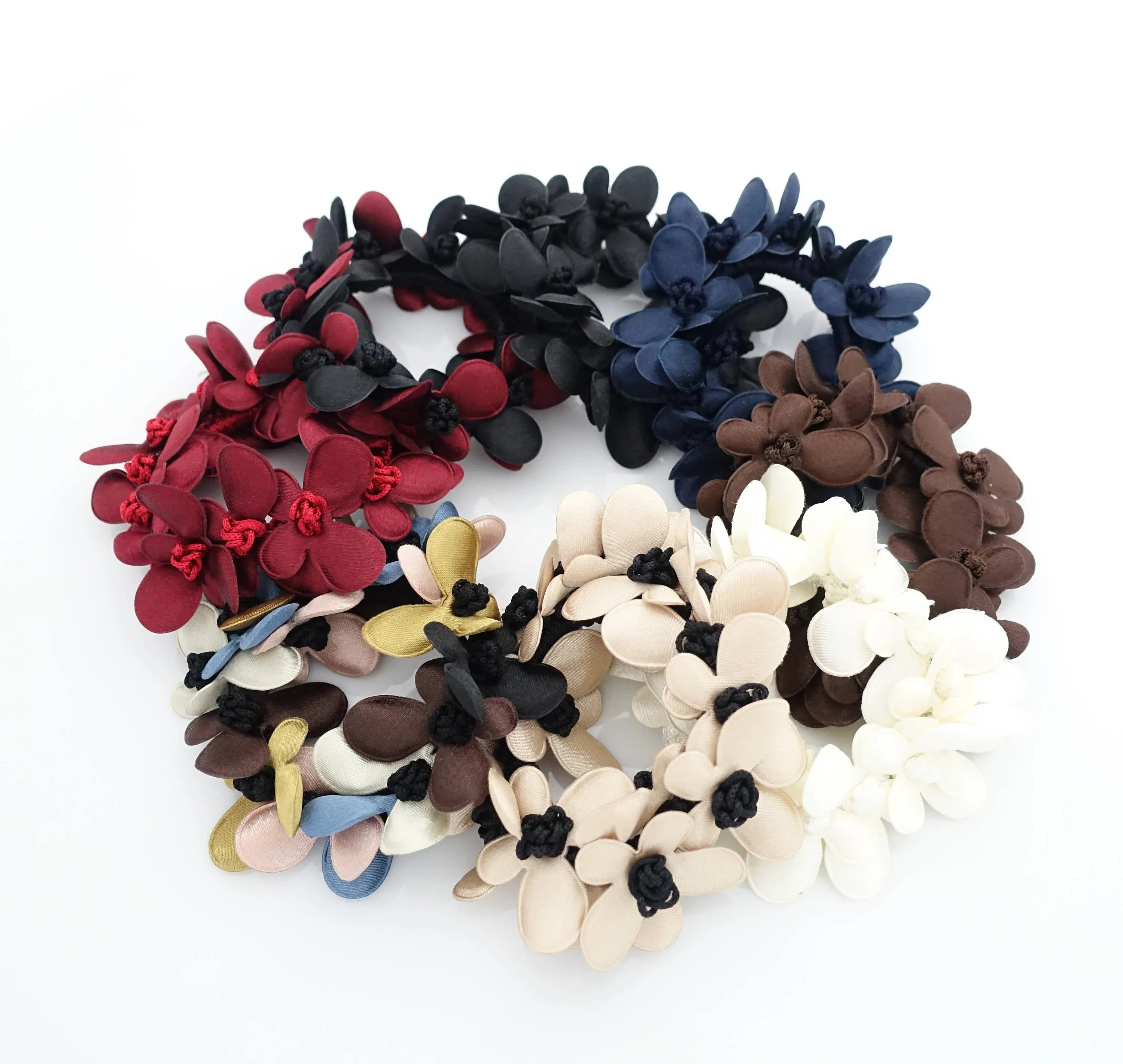 Butterfly Ponytail Holder fabric butterfly Decorated Hair Elastic tie woman accessories