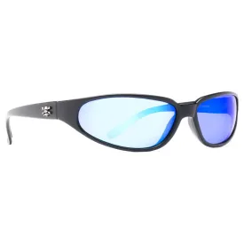 CAROLINA SUNGLASSES MATTE BLACK/BLUE MIRROR