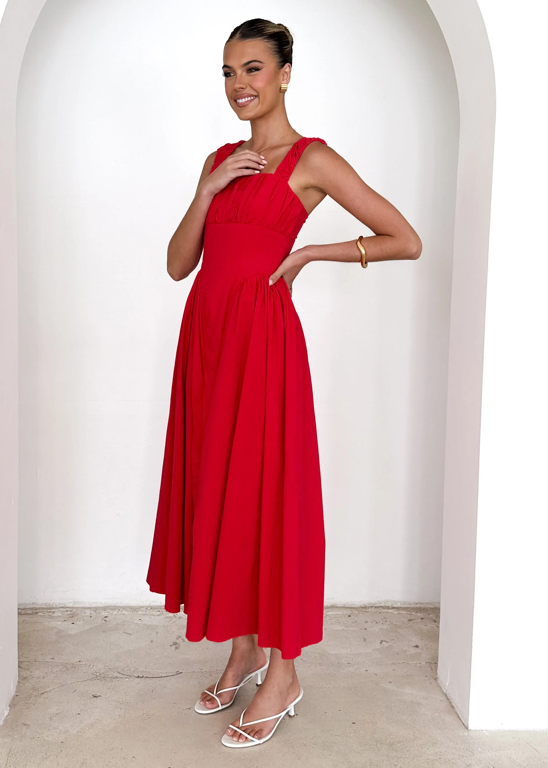 Catania Maxi Dress - Red