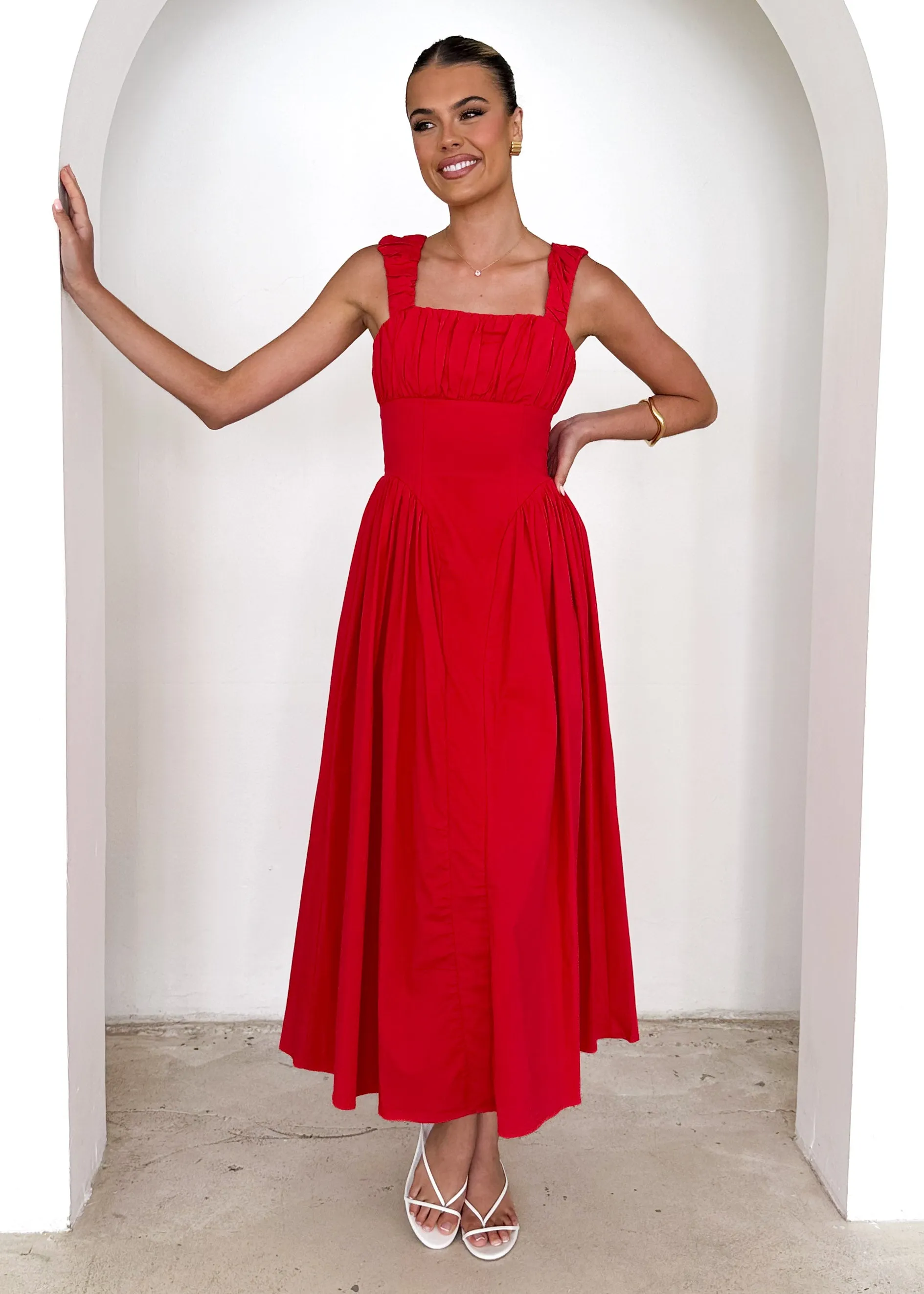 Catania Maxi Dress - Red