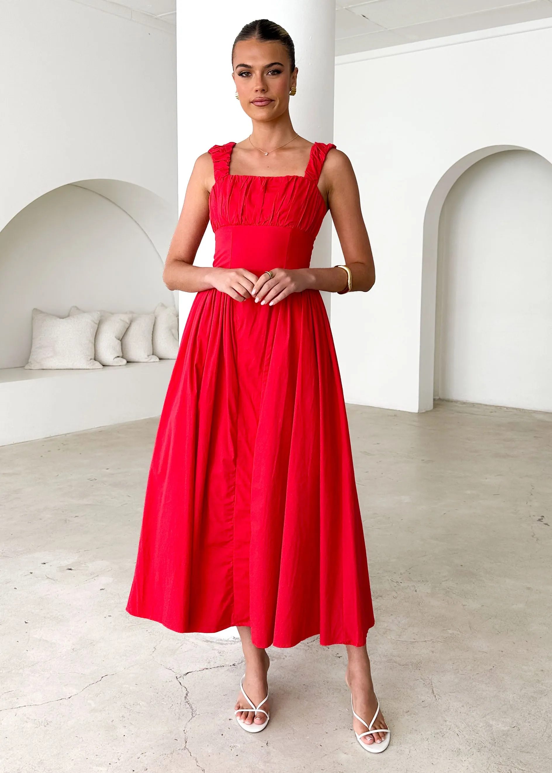 Catania Maxi Dress - Red