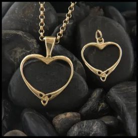 Celtic Heart Pendant in Gold