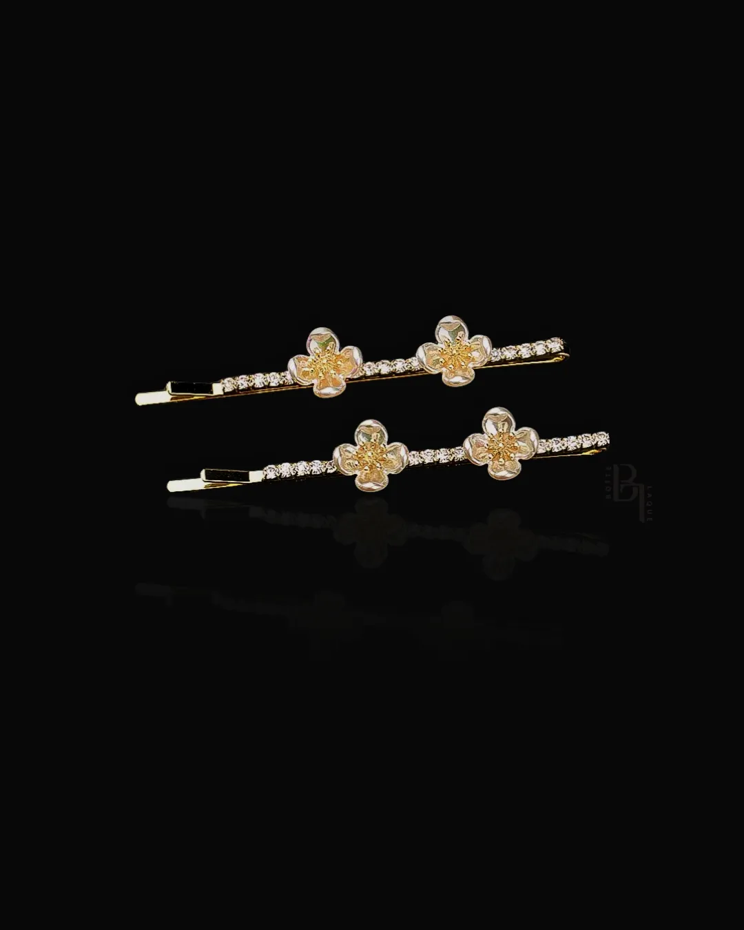 Cherry Blossom 14K Crystal Bobby Pin Set