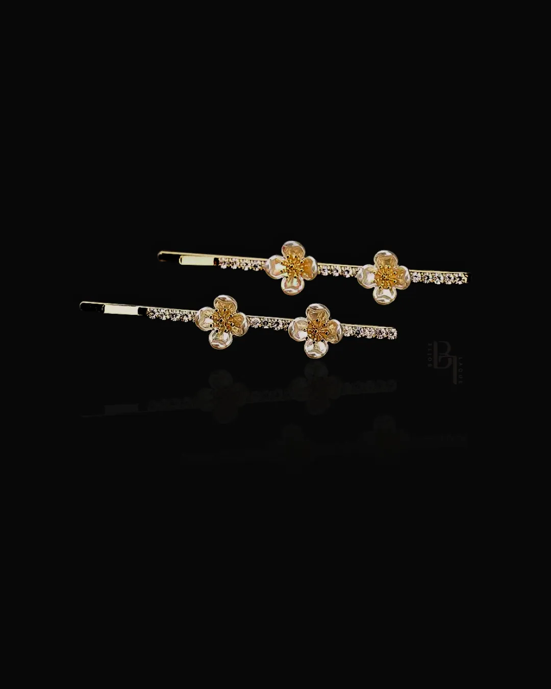 Cherry Blossom 14K Crystal Bobby Pin Set