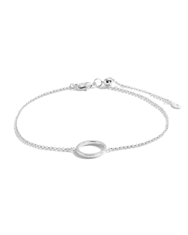 Circle Anklet in Silver