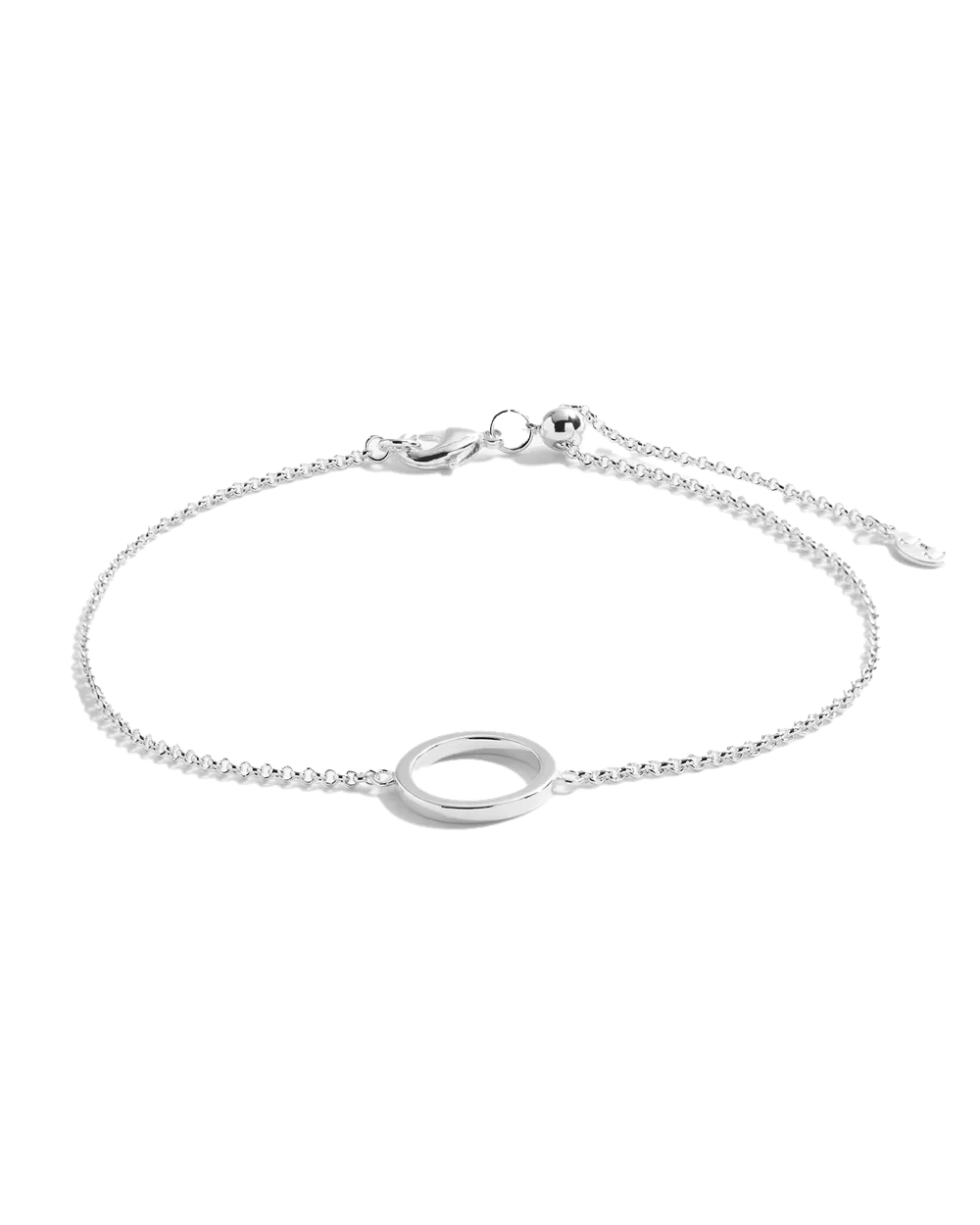 Circle Anklet in Silver