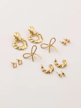 Classic Metallic Earrings Set