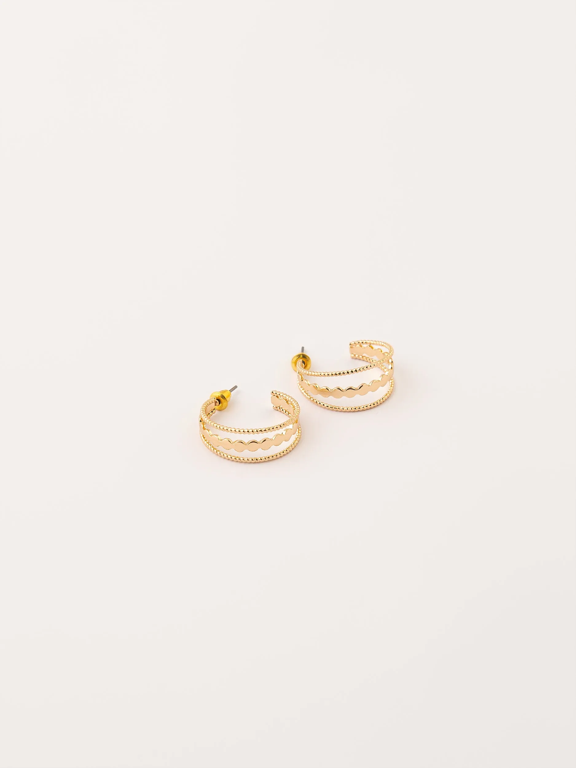 Classic Textured Earrings Set