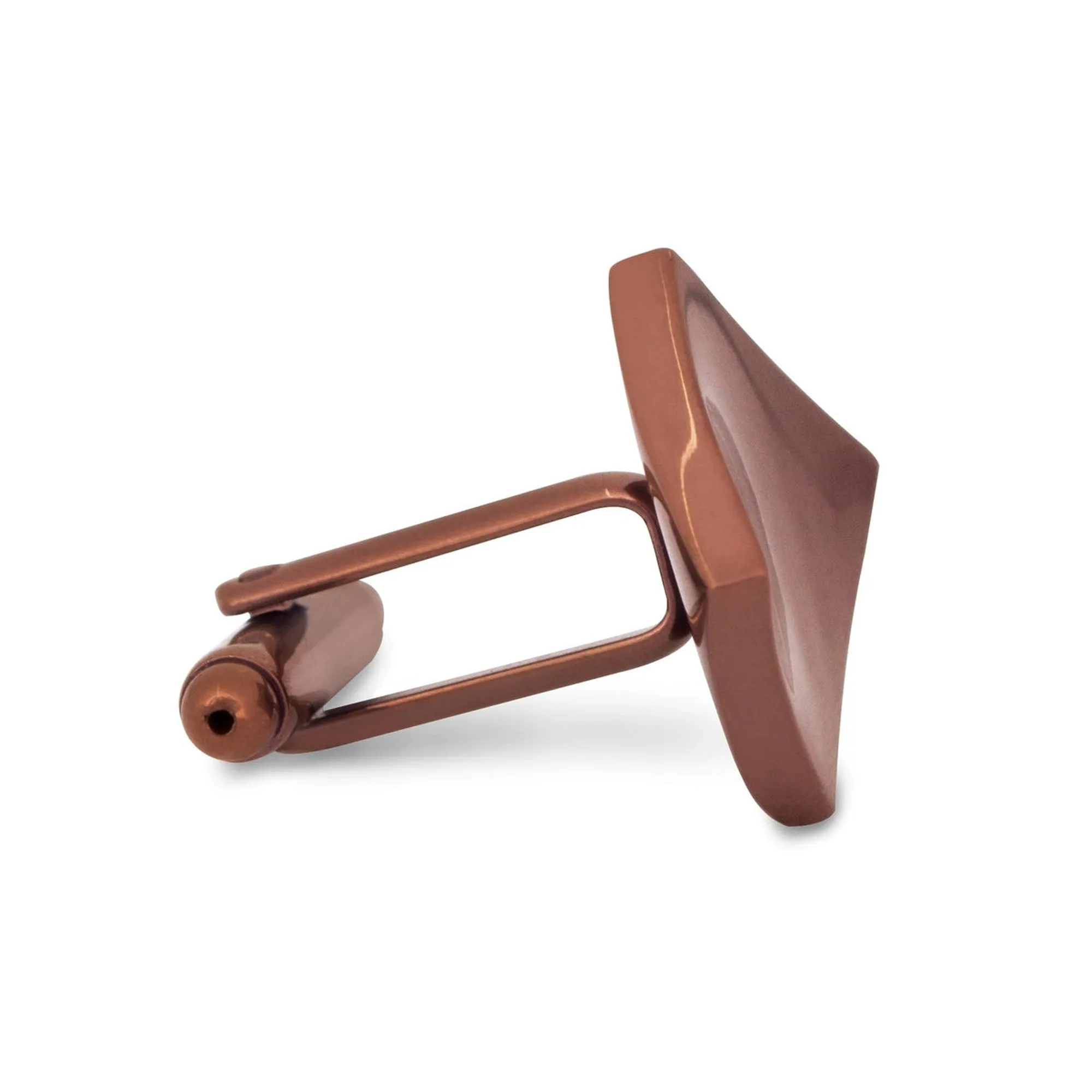 Concave Square Cufflinks in Copper (Online Exclusive)