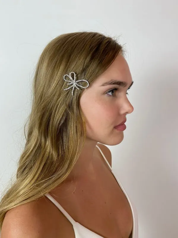 Crystal Bow Hairpin