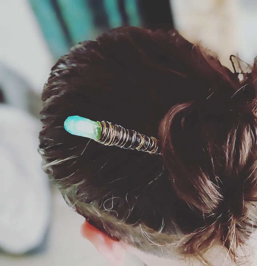 crystal hair stick