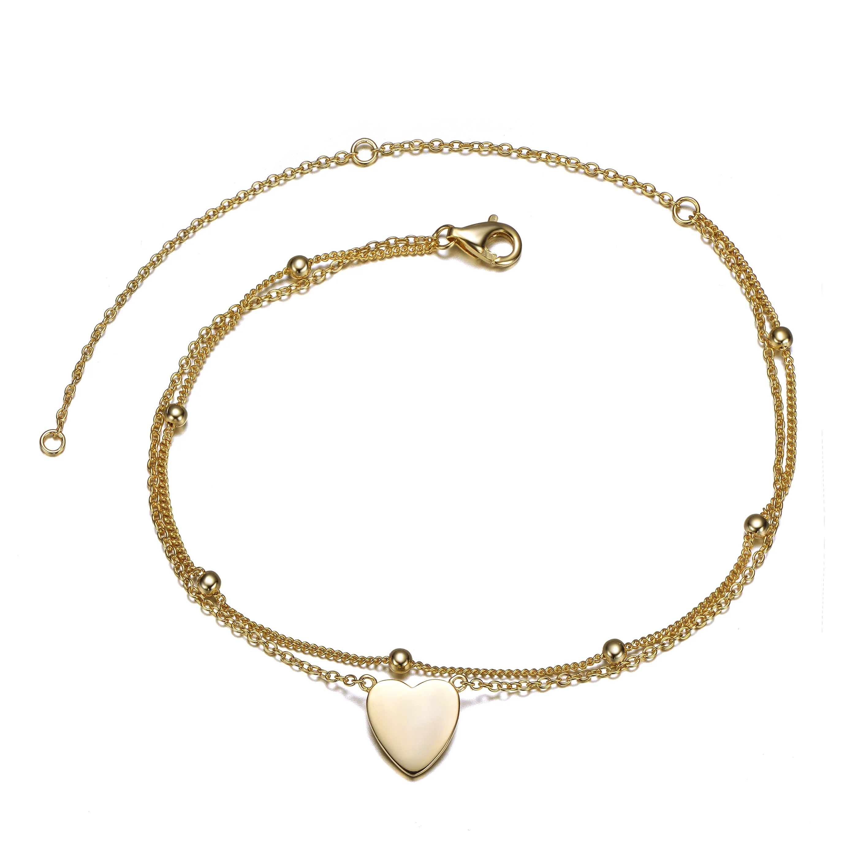 Daphne Adjustable Length Heart Anklet