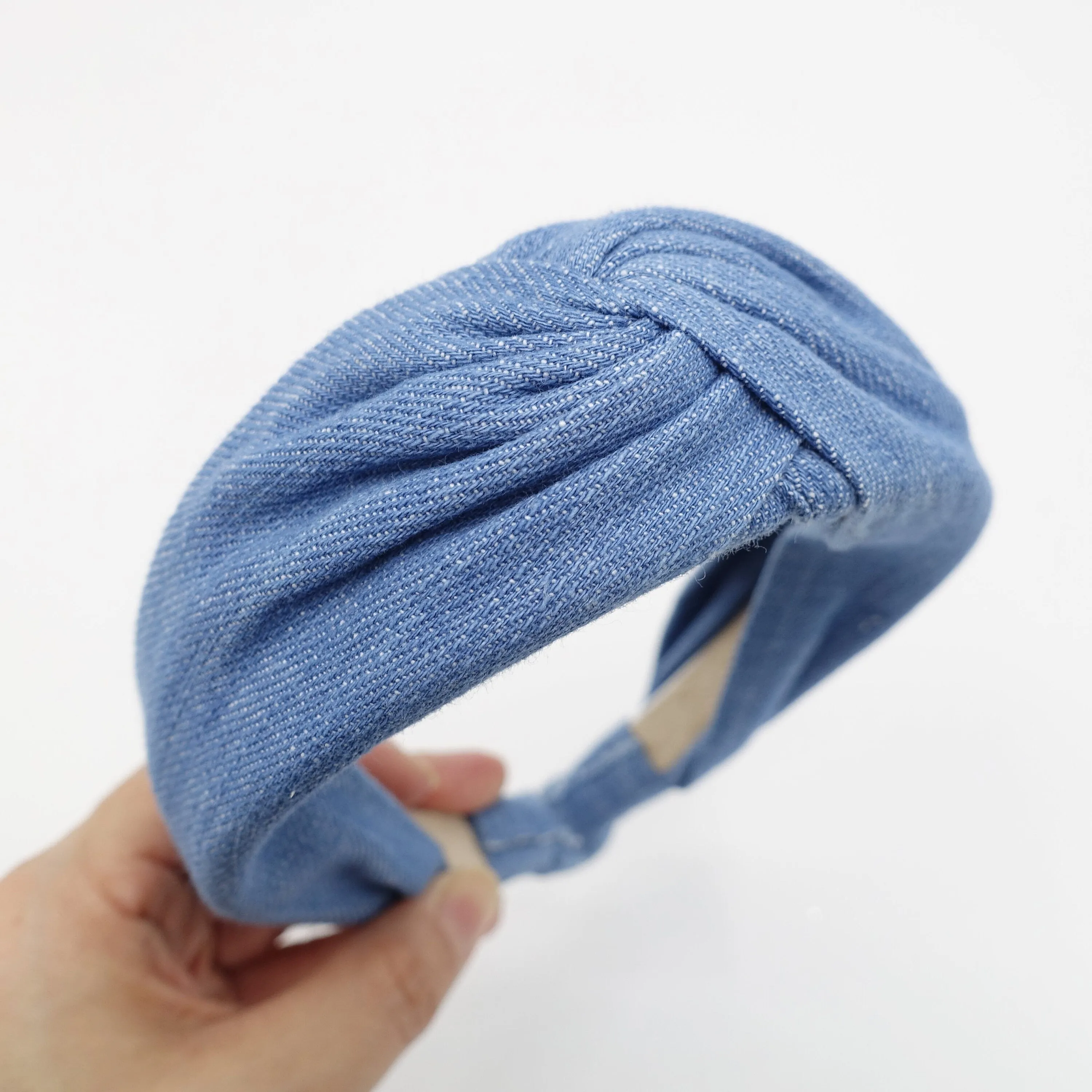 denim twisted headband cross casual cotton hairband women hair accessory