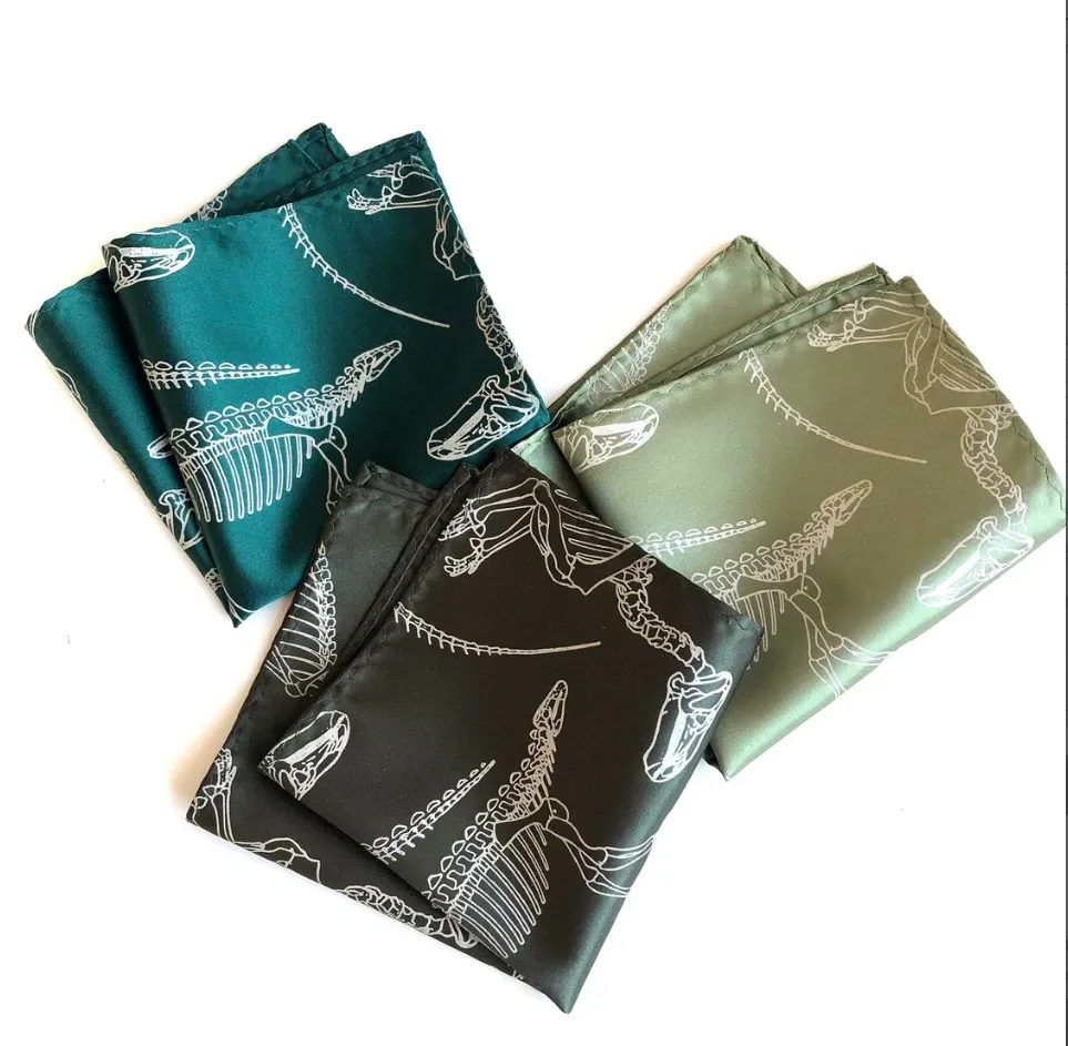 Dino Bones pocket square