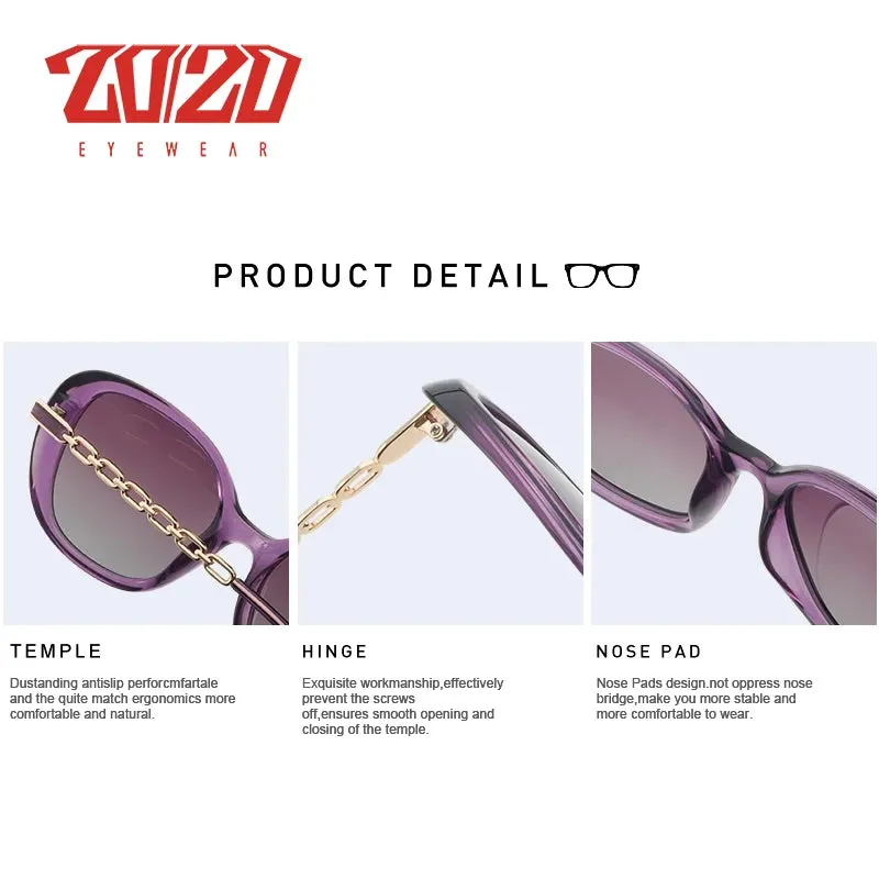 Elegant Ladies Polarized Sunglasses - UV400 Protection, Butterfly Frame