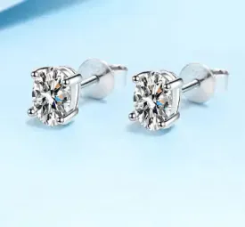 Elegant Moissanite Stud Earrings