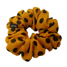 Fall Marigold Polka Dot Scrunchie