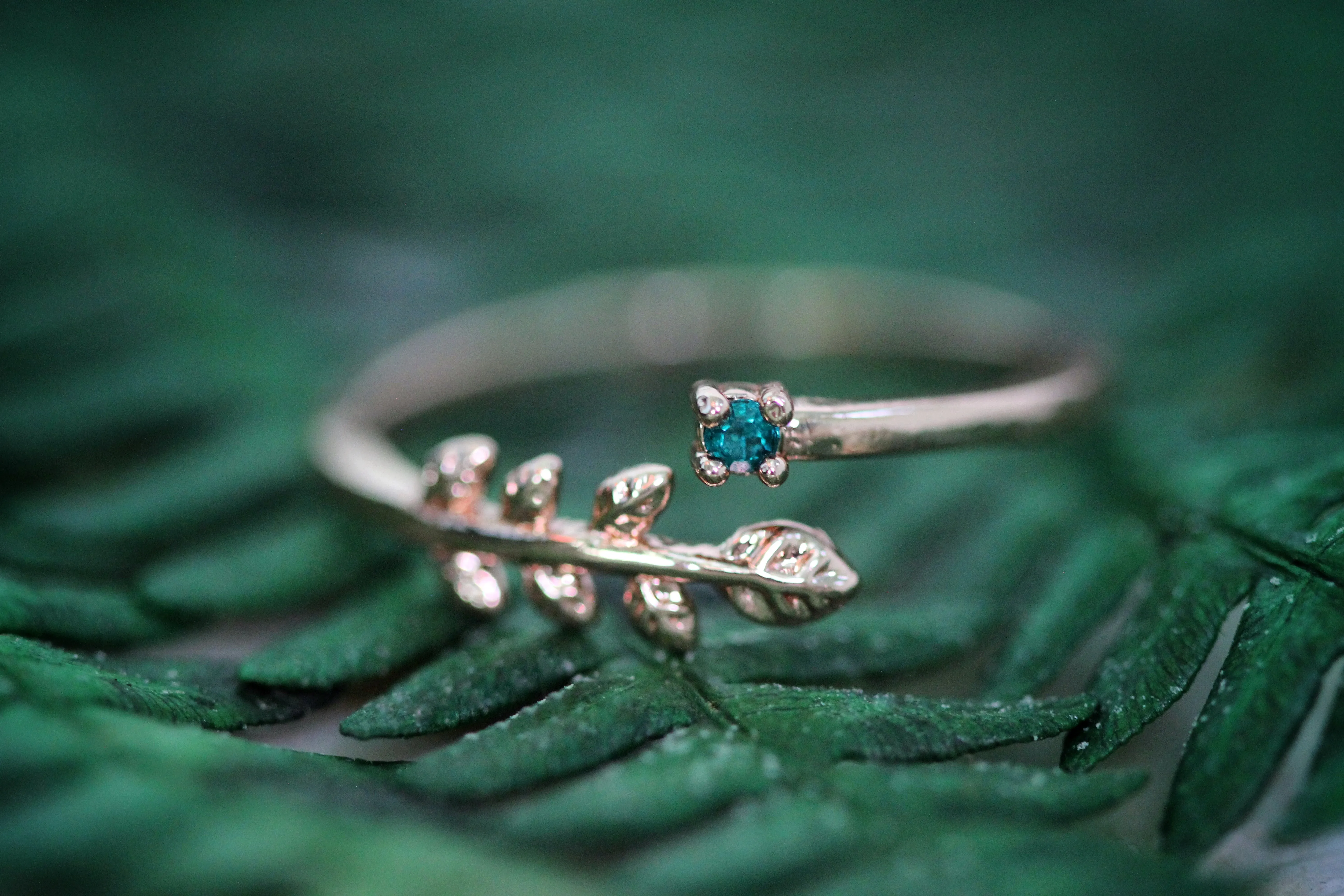 Fern & Jade Crystal Ring