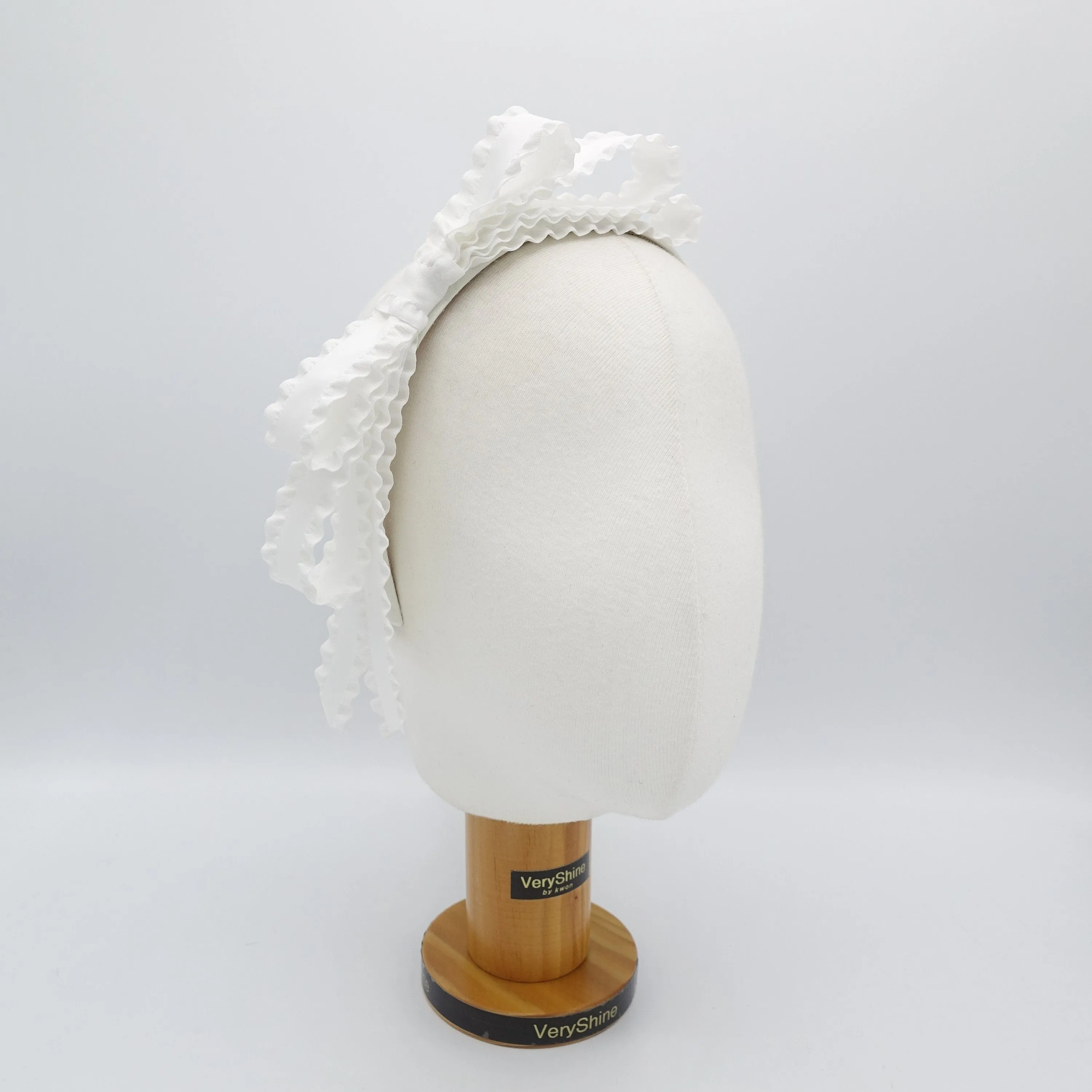 frill bow headband