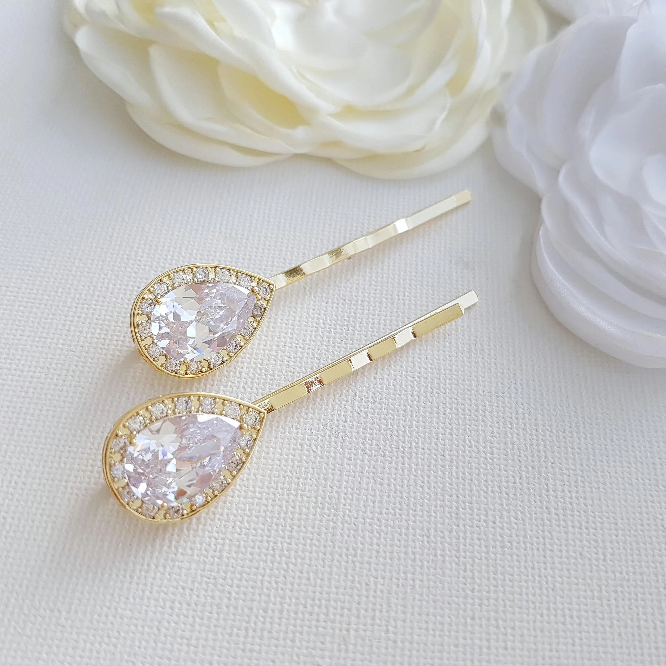 Gold Bridal Hair Pins- Evelyn