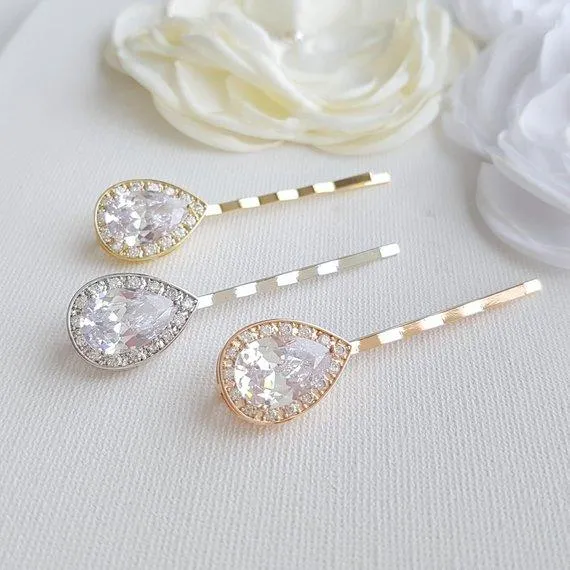 Gold Bridal Hair Pins- Evelyn