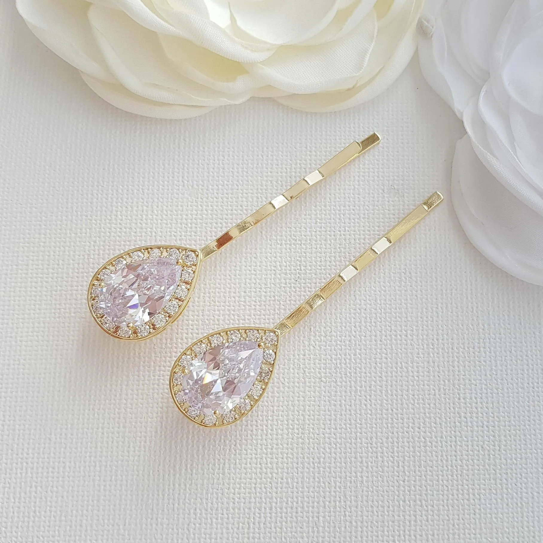 Gold Bridal Hair Pins- Evelyn