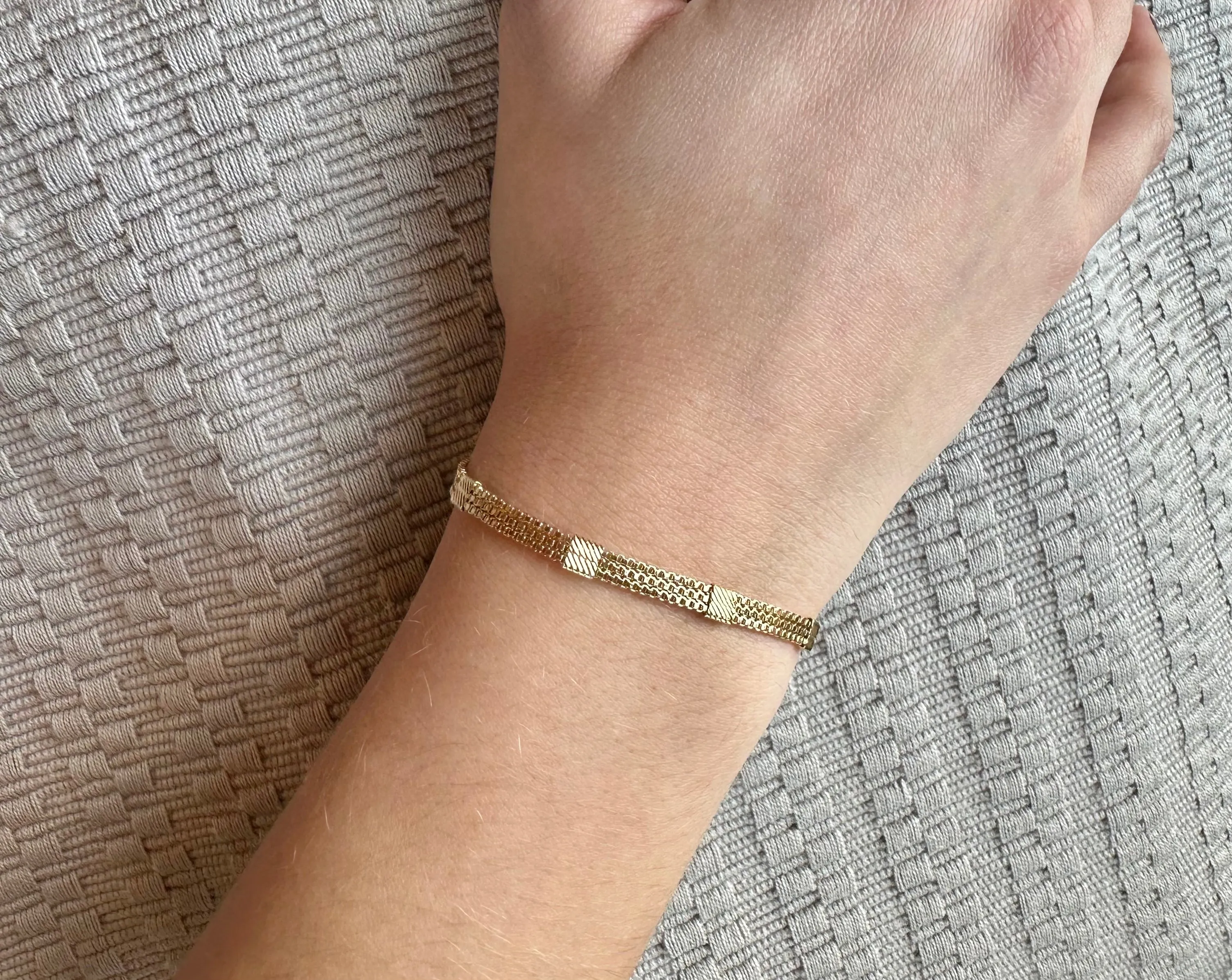 Gold Filled Joined Box Chains Bracelet