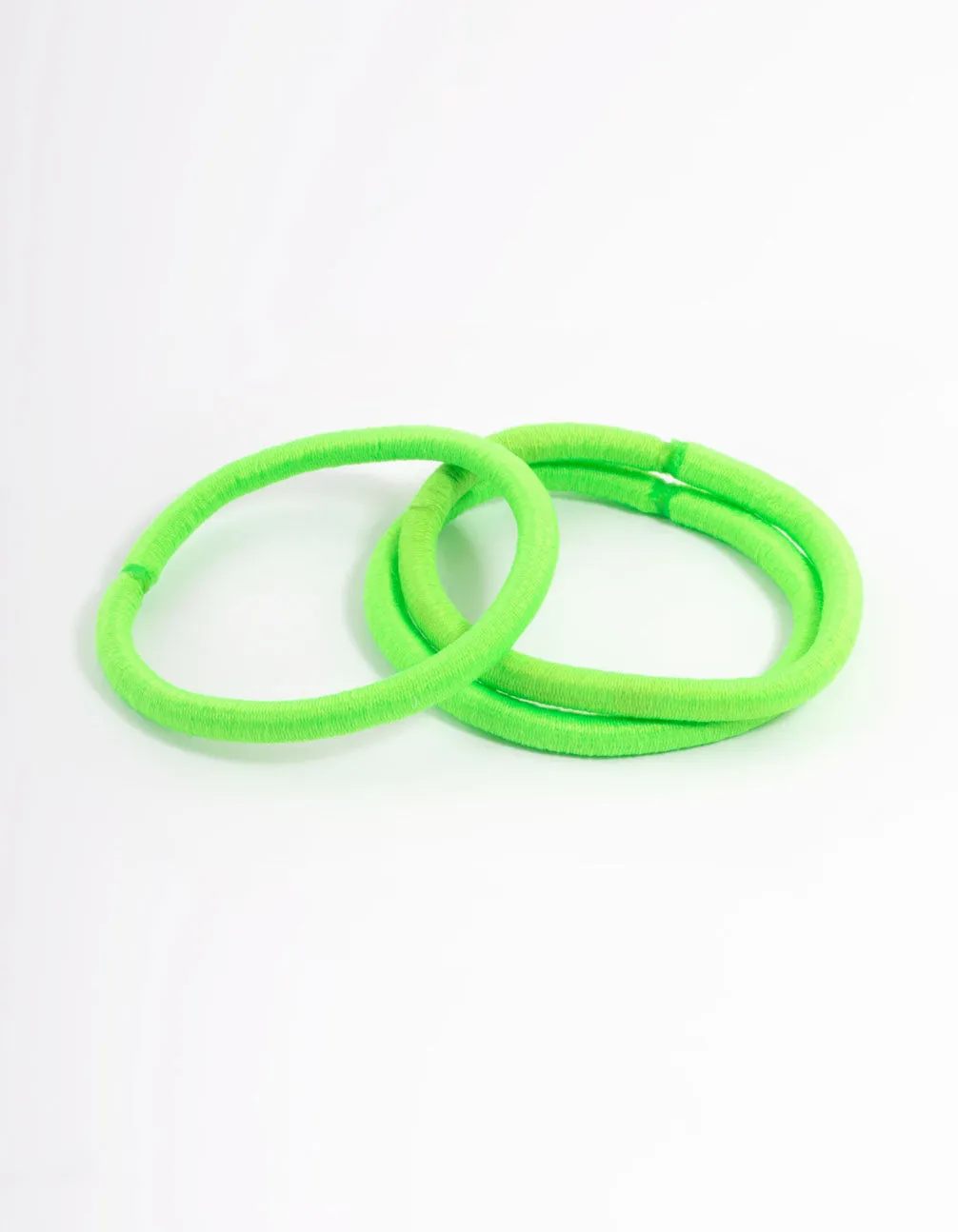 Green Fabric Classic Hair Tie Pack