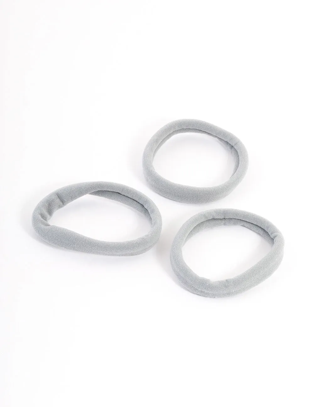 Grey Fabric Hair Tie Pack