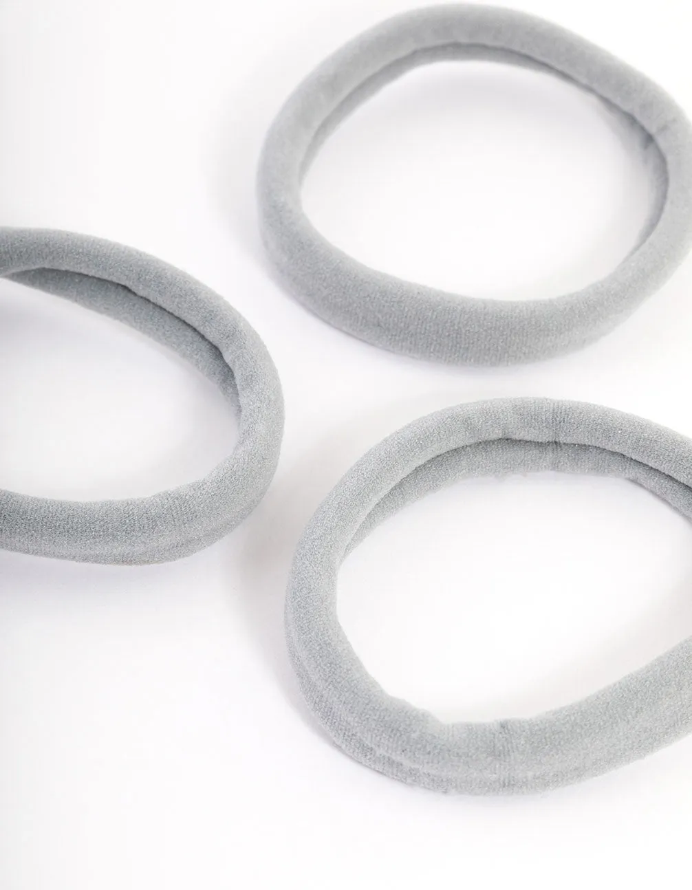 Grey Fabric Hair Tie Pack