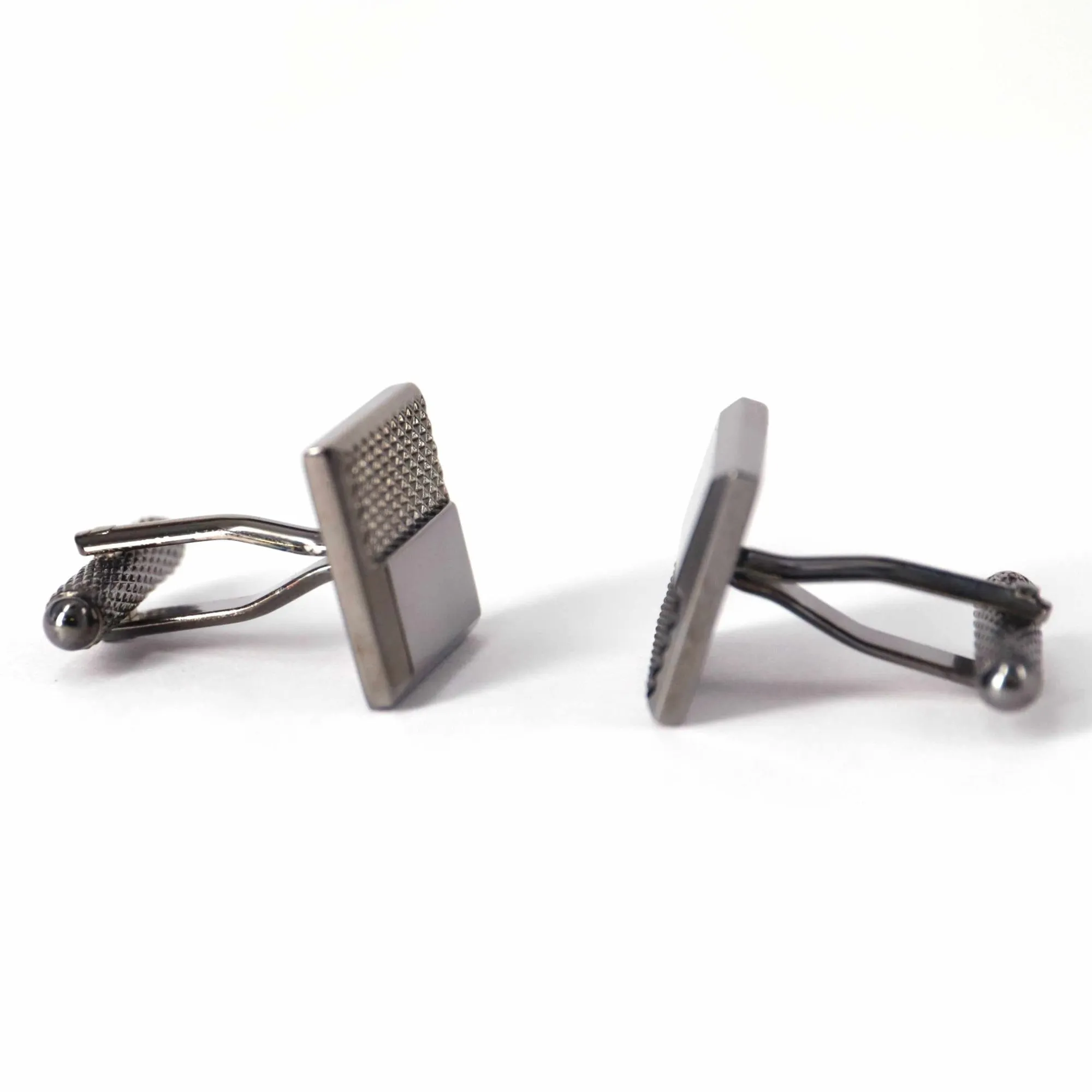 Gunmetal Cufflinks with Detailing (Online Exclusive)