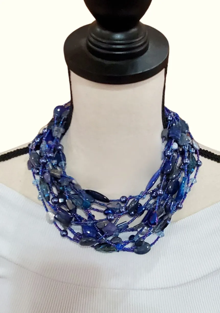 Jackie Jones Mystic Blue Choker Necklace