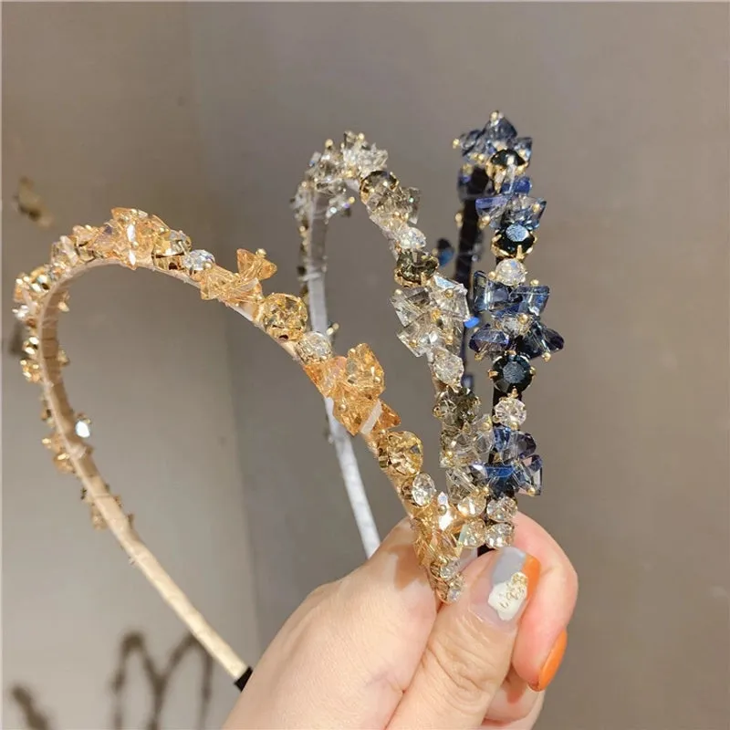 Jewelry Dongdaemun Crystal Rhinestone Headband French Elegant Headband Banquet Hairpin Headband Hair Pressing Female Headdress