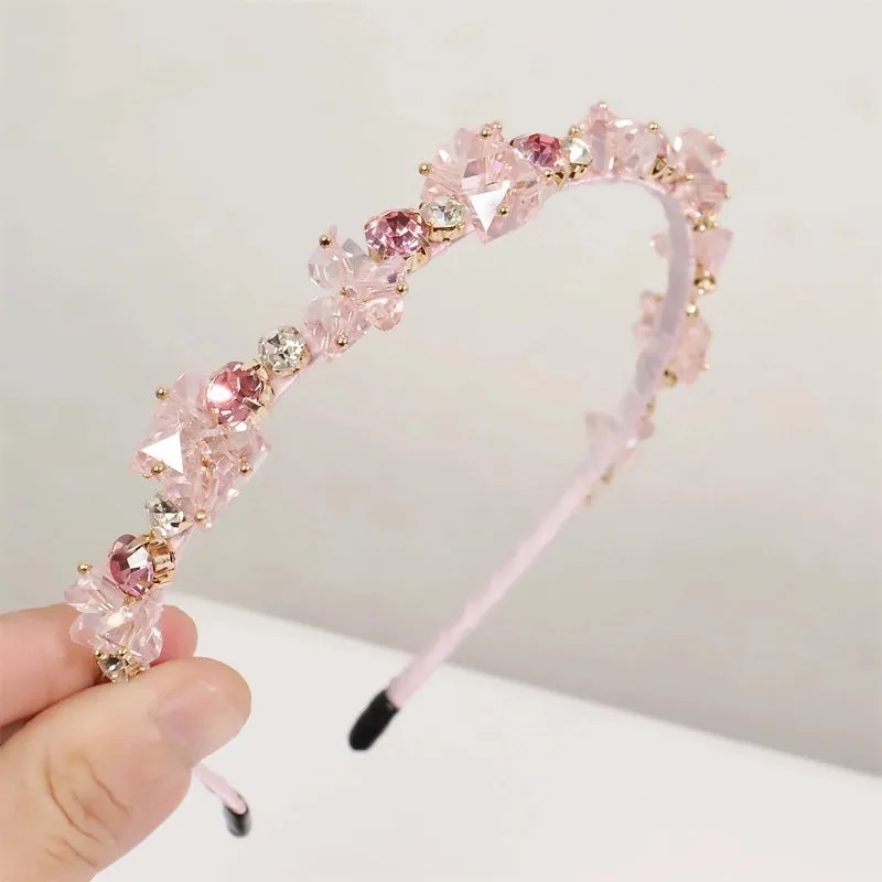 Jewelry Dongdaemun Crystal Rhinestone Headband French Elegant Headband Banquet Hairpin Headband Hair Pressing Female Headdress