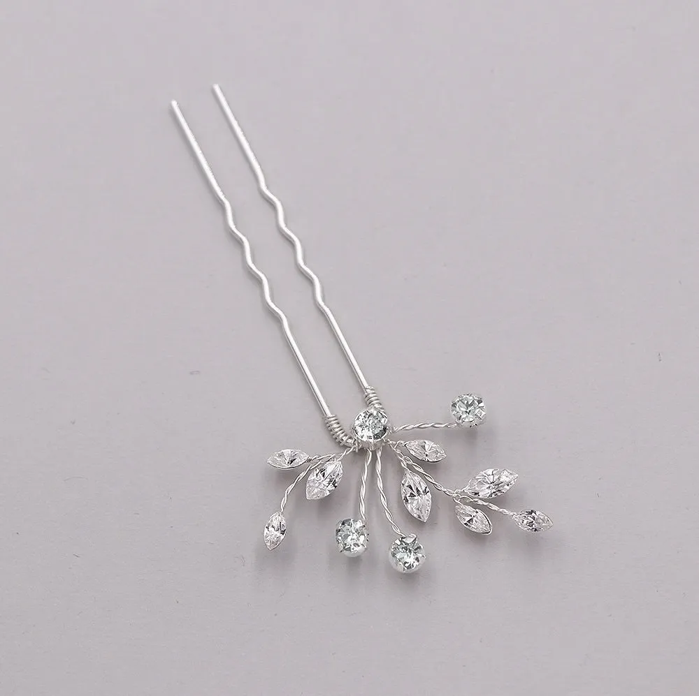 Layla Crystal Hairpin Set of 3